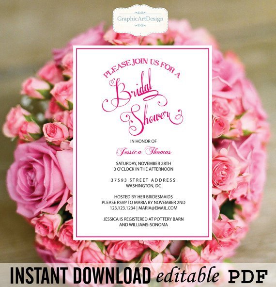 Wedding Invitation Pdf Print Yourself