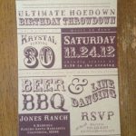 Western Birthday Party Invitations
