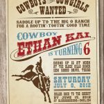 Western Birthday Invitation Wording