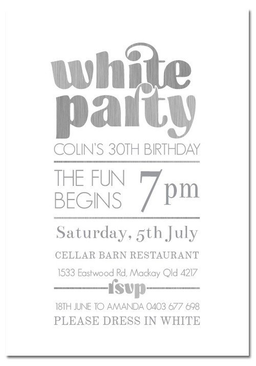 Invitation Urn White Party Invitations