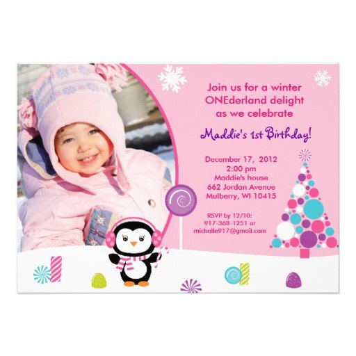 Winter Birthday Invitations