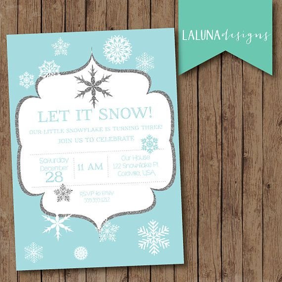 Winter Birthday Invitations Printable