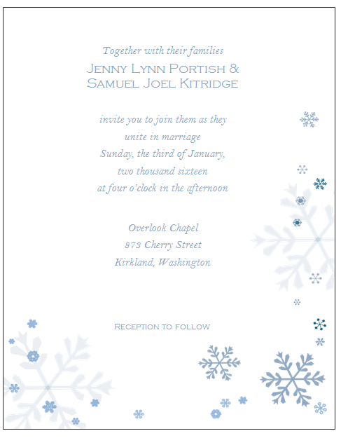 Winter Wonderland Invitations Templates Free