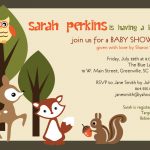 Woodland Creatures Baby Shower Invitations