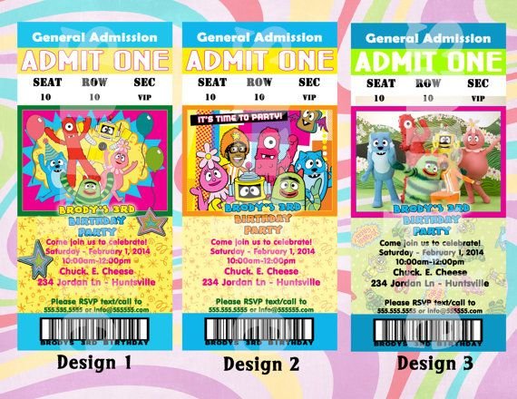 Yo Gabba Gabba 2nd Birthday Invitations