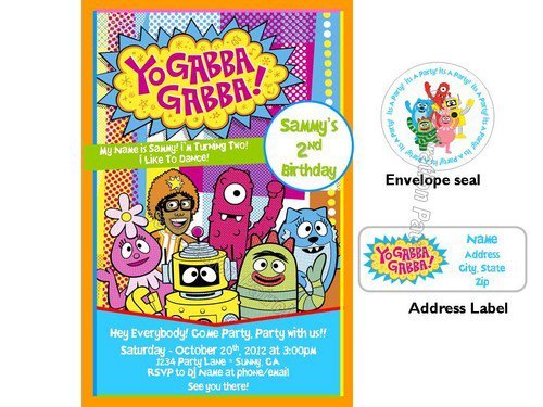 Yo Gabba Gabba Birthday Invitation Wording