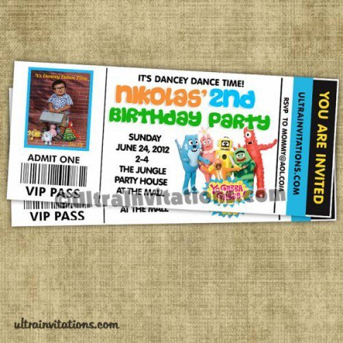 Yo Gabba Gabba Printable Birthday Invitations