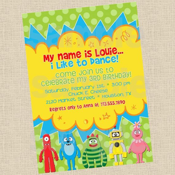 Yo Gabba Gabba Printable Invitations