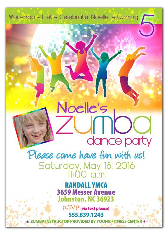 Zumba Dance Party Invitations