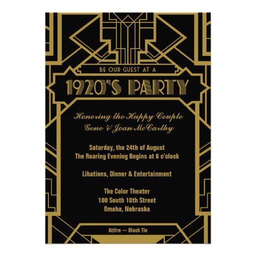 1920s -style Invitations