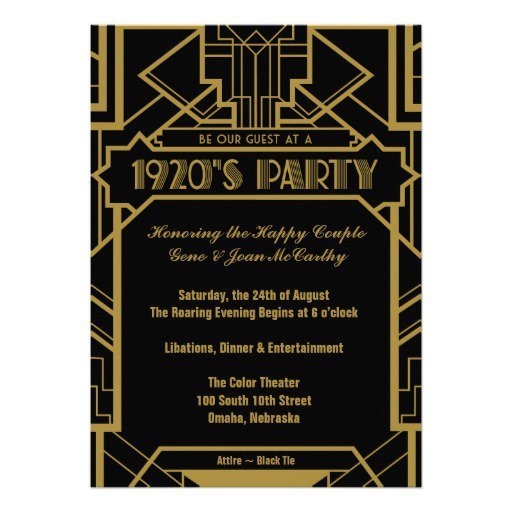 1920s -style Invitations