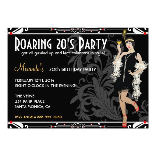 1920s Birthday Invitation