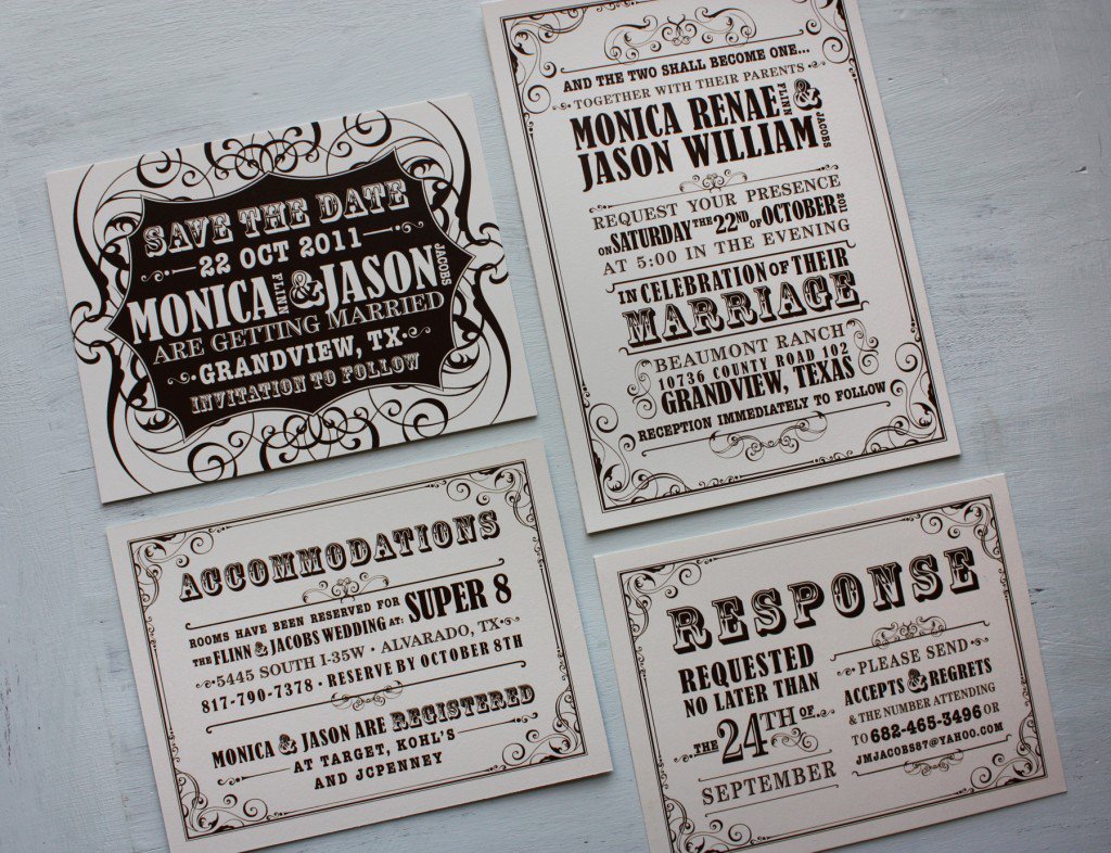 1940s Style Wedding Invitations