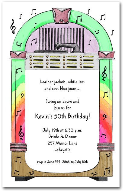 1950s Invitations Wording