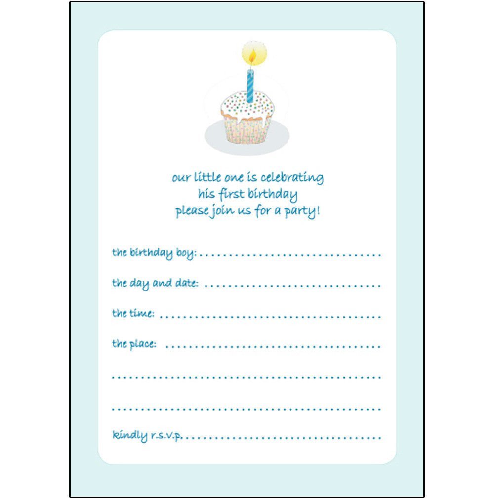 1 Year Old Party Invitations