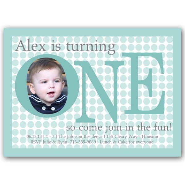 1st Birthday Baby Boy Invitation Wording