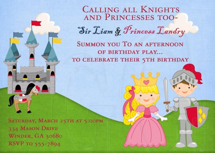 1st Princess Castle Birthday Invitation