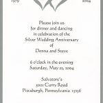 25th Anniversary Invitation Templates