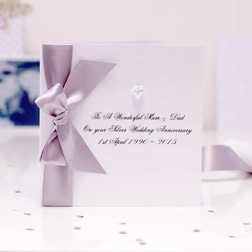 25th Silver Wedding Anniversary Invitation Cards
