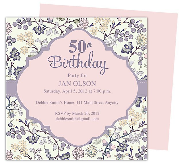 40 Birthday Party Invitations