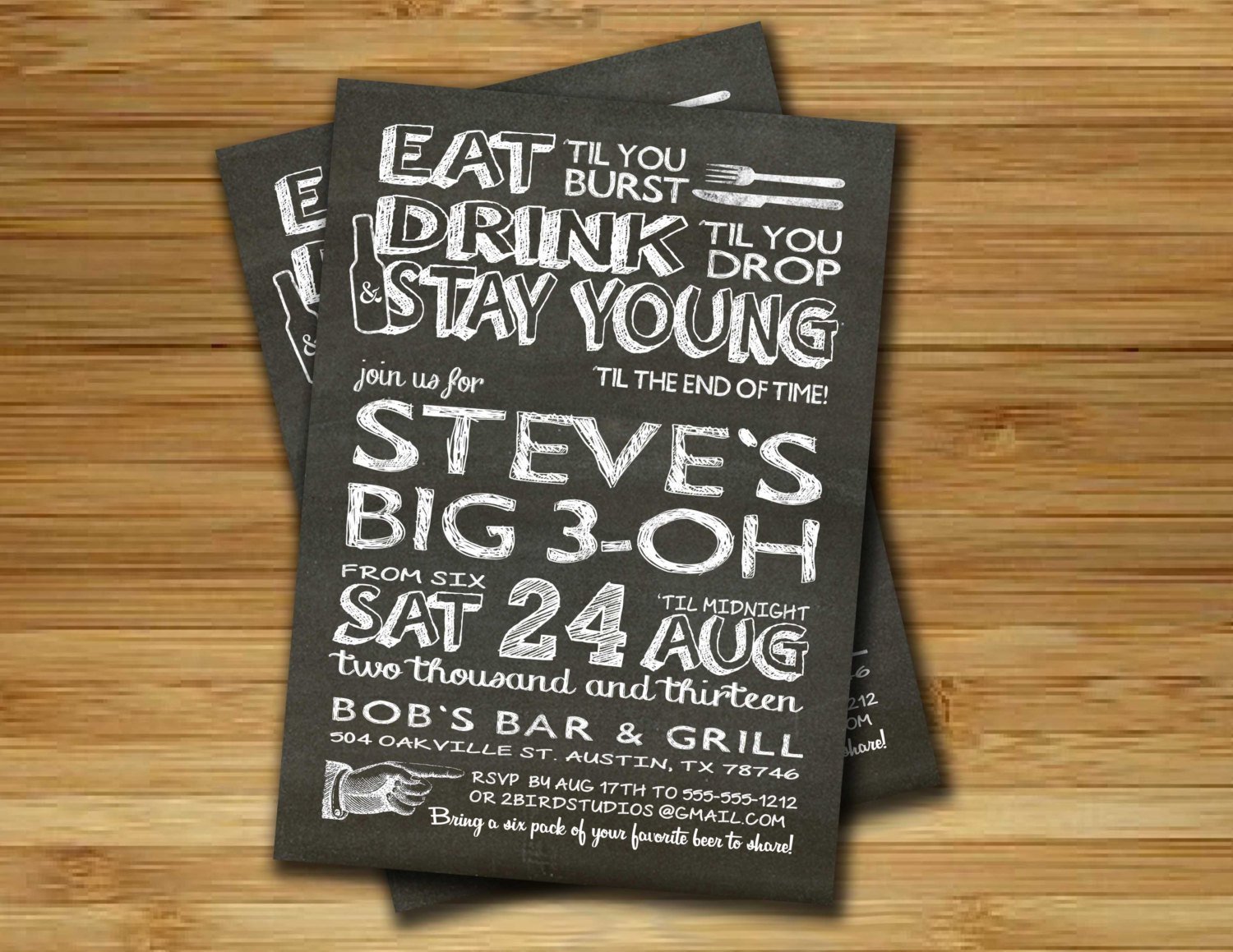 40th Birthday Invitations For Men