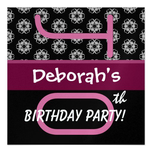40th Birthday Party Invitations For Her