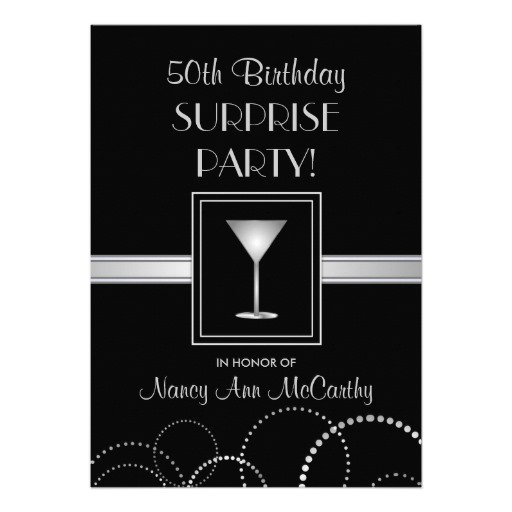 50th Surprise Party Invitations Wording