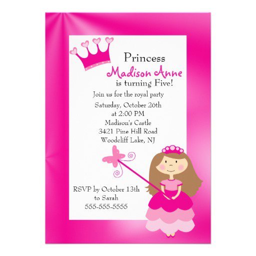 5th Birthday Invitation Wording