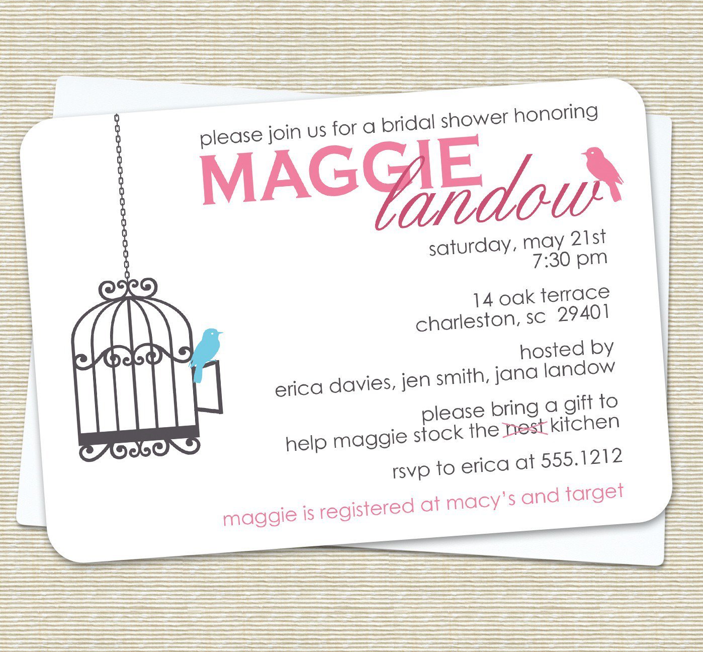 Printable Card Stock Invitations