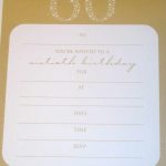 60 Birthday Invitation Blank Printable