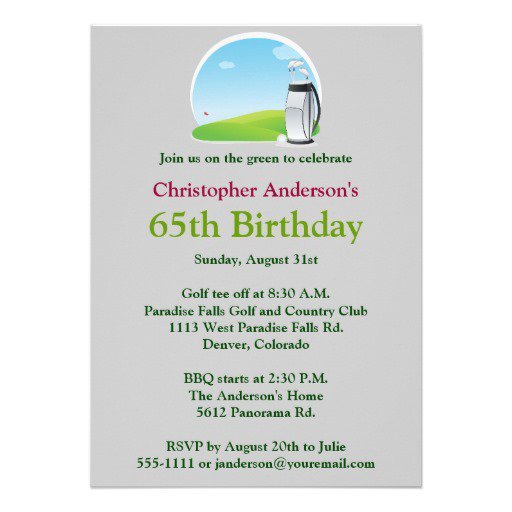 65th Birthday Invitation Wording