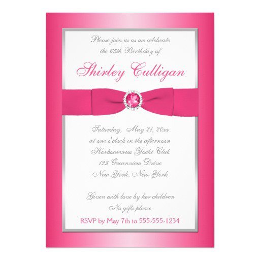 65th Birthday Invitation Wording Ideas