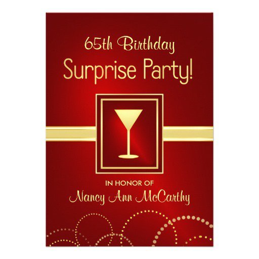 65th Birthday Party Invitations Free