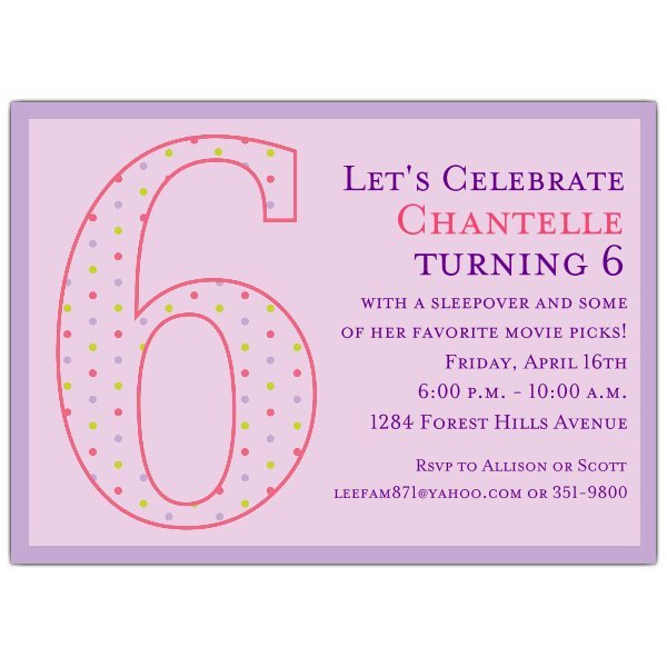 6th Birthday Party Invitation Wording Ideas