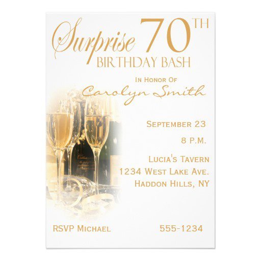 70th Birthday Party Invitations