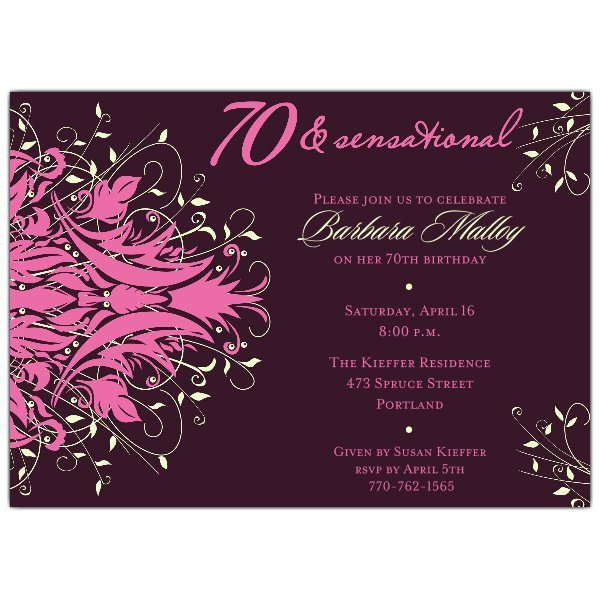 70th Invitations Free