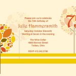 75th Birthday Invitations Templates