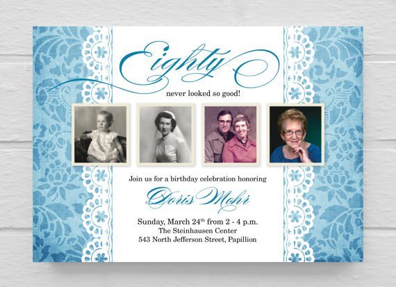 80th Birthday Invitation Wording Ideas