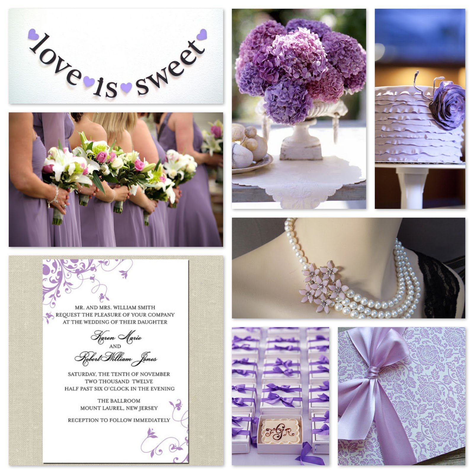 African Violet Wedding Invitations