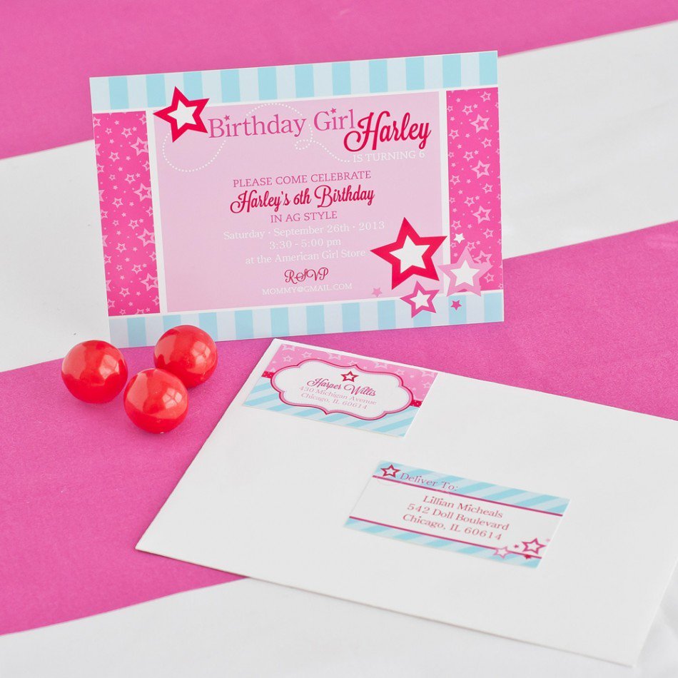 American Doll Invitations