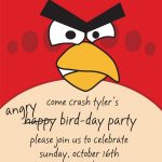 Angry Birds Birthday Invitation Wording