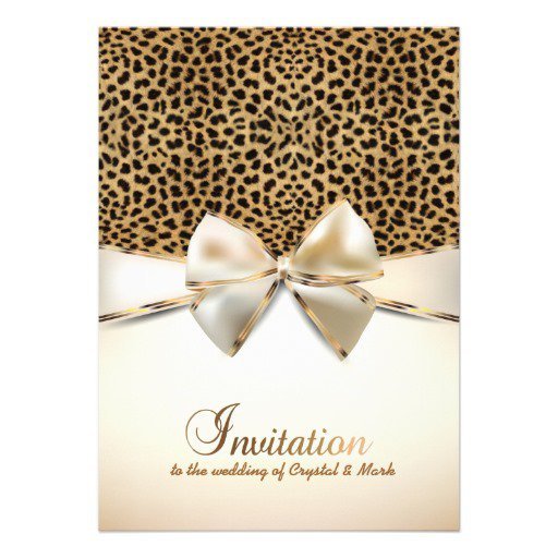 Animal Print Wedding Invitations