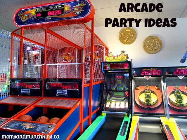 Arcade Themed Birthday Party Invitations