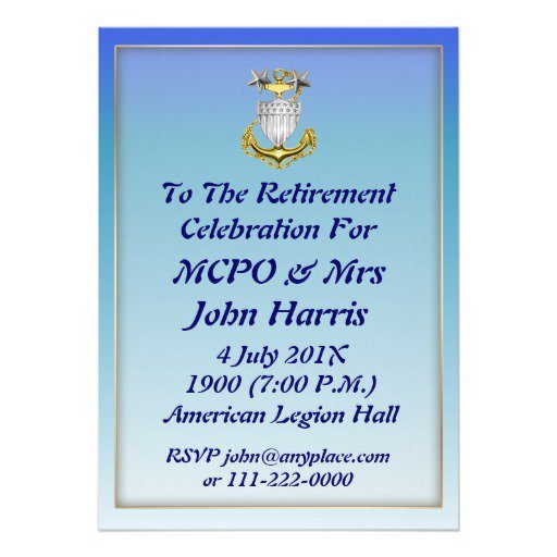 Army Retirement Invitations Templates