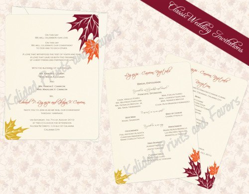 Autumn Themed Birthday Invitations