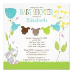 Boy Clothesline Shower Invitation