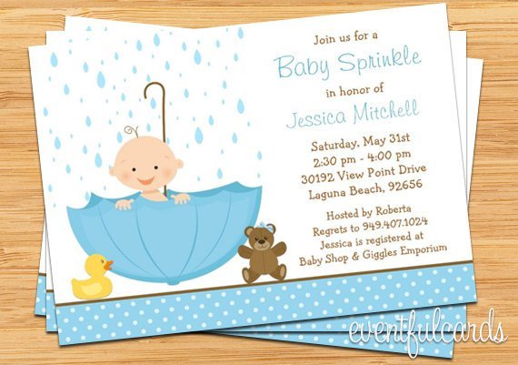 Baby Boy Sprinkle Invitations Etsy