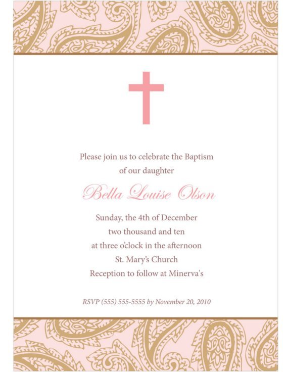 Baby Christening Invitations Templates Free