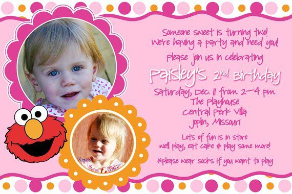 Baby Elmo Invitations