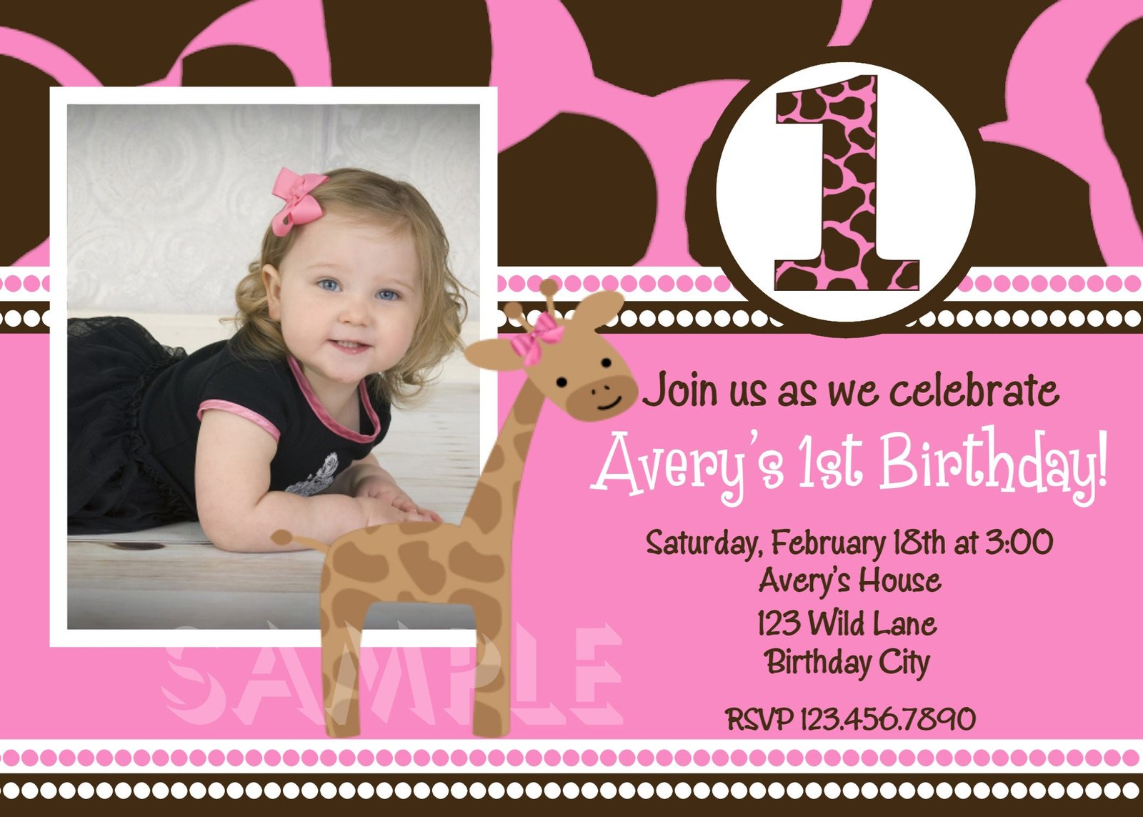 Baby First Birthday Invitations Printable